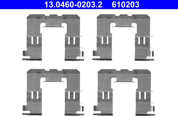 ATE 13.0460-0203.2 - Комплектующие для колодок дискового тормоза autosila-amz.com