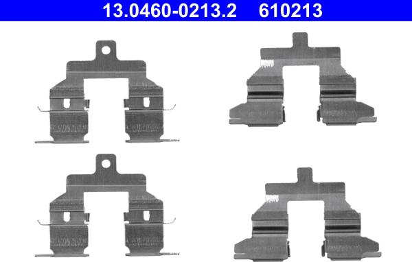 ATE 13.0460-0213.2 - Пружина крепления торм.колодок NISSAN QASHQAI, TIIDA, X-TRAIL 07=> autosila-amz.com