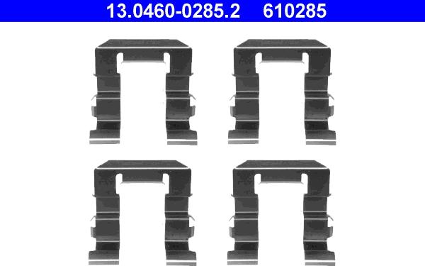 ATE 13.0460-0285.2 - Комплектующие для колодок дискового тормоза autosila-amz.com