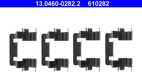 ATE 13.0460-0282.2 - Комплектующие для колодок дискового тормоза autosila-amz.com