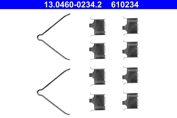 ATE 13.0460-0234.2 - Комплектующие для колодок дискового тормоза autosila-amz.com