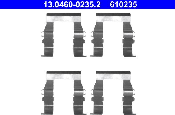 ATE 13.0460-0235.2 - Комплектующие для колодок дискового тормоза autosila-amz.com