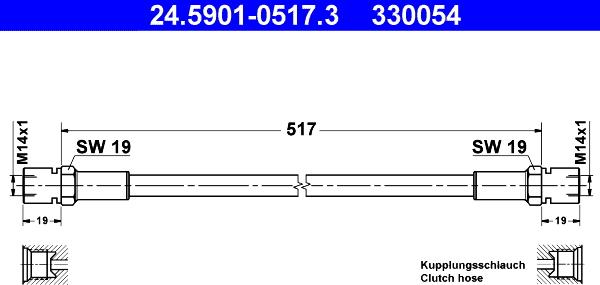 ATE 24.5901-0517.3 - Шланг сцепления autosila-amz.com