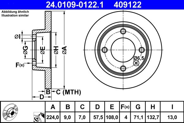 ATE 24.0109-0122.1 - Тормозной диск autosila-amz.com