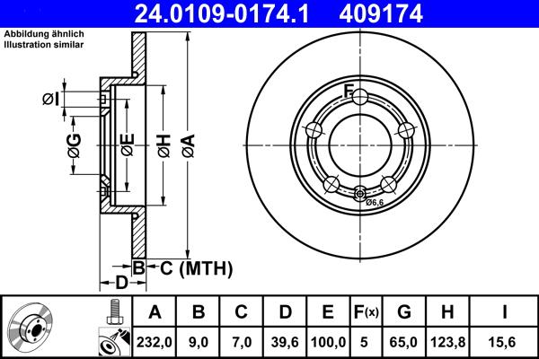 ATE 24.0109-0174.1 - Тормозной диск autosila-amz.com