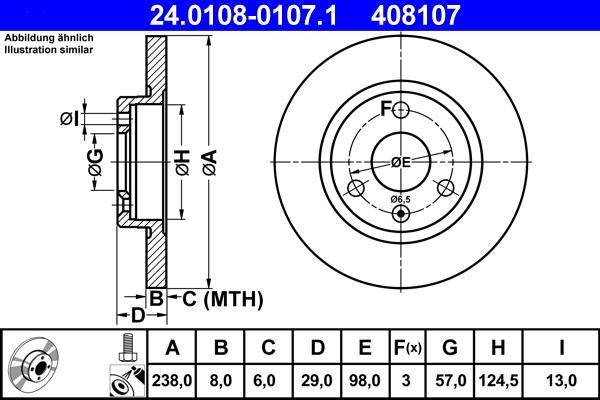 ATE 24.0108-0107.1 - Тормозной диск autosila-amz.com