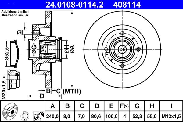 ATE 24.0108-0114.2 - Тормозной диск autosila-amz.com