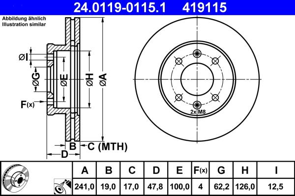 ATE 24.0119-0115.1 - Тормозной диск autosila-amz.com