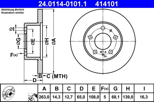 ATE 24.0114-0101.1 - Тормозной диск autosila-amz.com