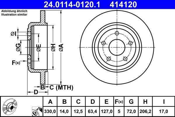 ATE 24.0114-0120.1 - Тормозной диск autosila-amz.com