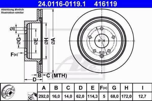 Alpha Brakes HTT-NS-038 - Тормозной диск autosila-amz.com