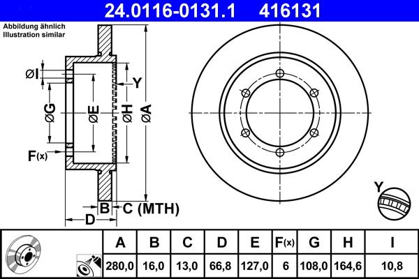 ATE 24.0116-0131.1 - Тормозной диск autosila-amz.com