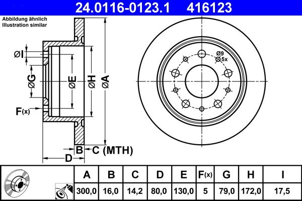 ATE 24.0116-0123.1 - Тормозной диск autosila-amz.com