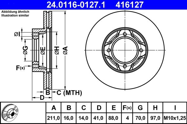 ATE 24.0116-0127.1 - Тормозной диск autosila-amz.com