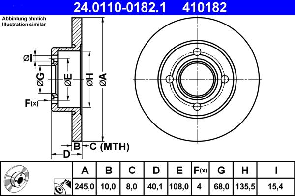 ATE 24.0110-0182.1 - Тормозной диск autosila-amz.com