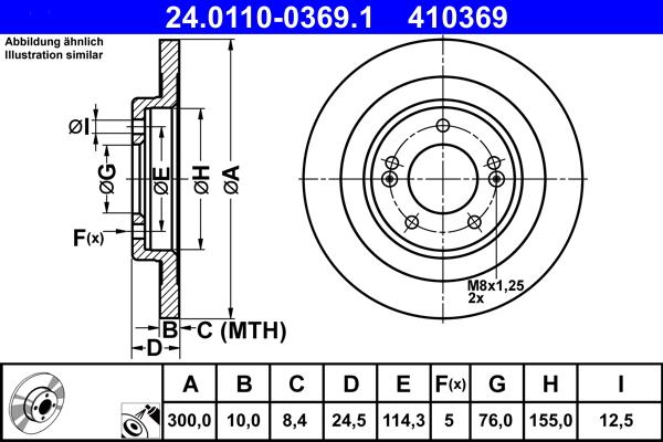 ATE 24.0110-0369.1 - Тормозной диск autosila-amz.com