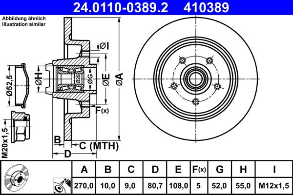 ATE 24.0110-0389.2 - Тормозной диск autosila-amz.com