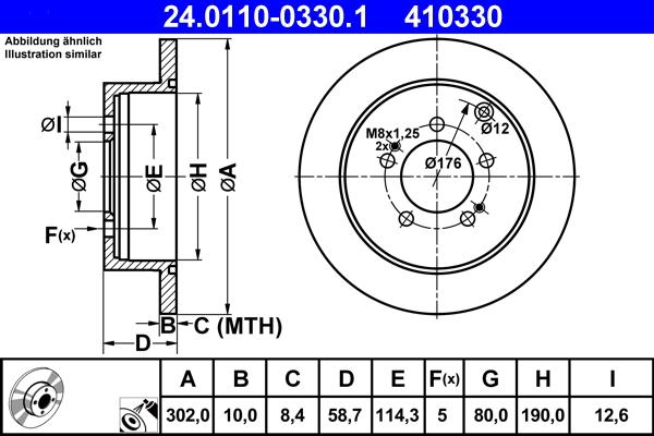 ATE 24.0110-0330.1 - Тормозной диск autosila-amz.com