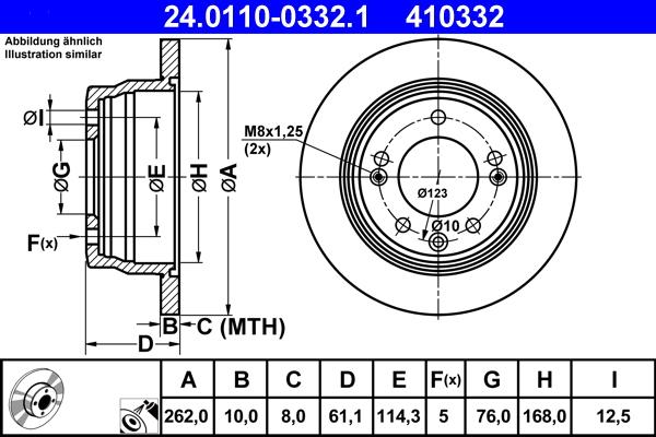 ATE 24.0110-0332.1 - Тормозной диск autosila-amz.com