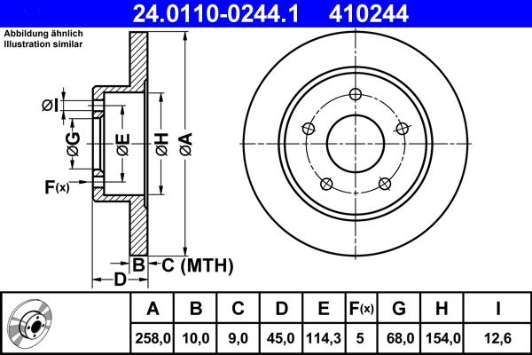 ATE 24.0110-0244.1 - Тормозной диск autosila-amz.com