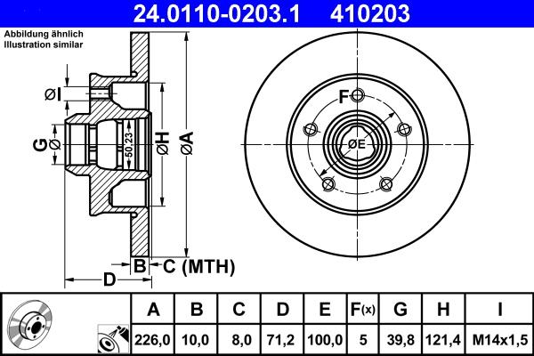 ATE 24.0110-0203.1 - Тормозной диск autosila-amz.com