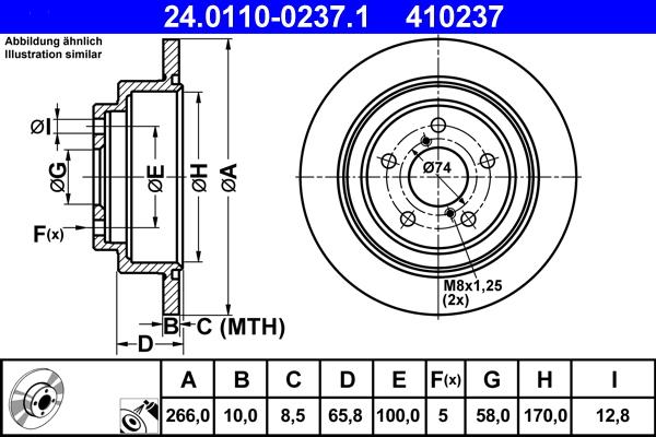 ATE 24.0110-0237.1 - Тормозной диск autosila-amz.com