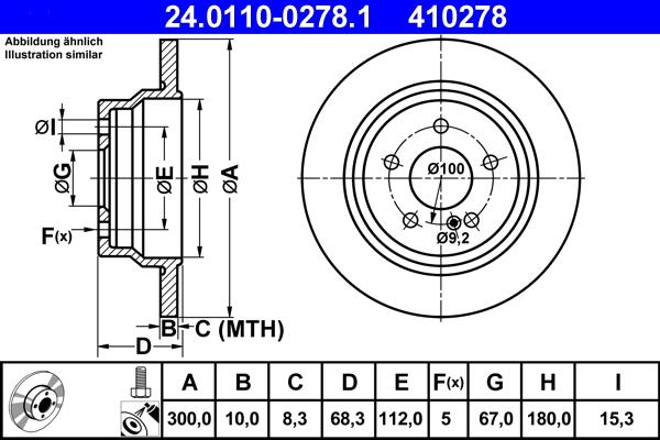 ATE 24.0110-0278.1 - Тормозной диск autosila-amz.com