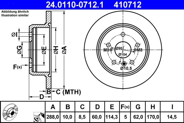 ATE 24.0110-0712.1 - Тормозной диск autosila-amz.com