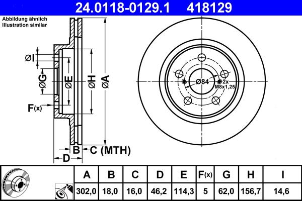 ATE 24.0118-0129.1 - Тормозной диск autosila-amz.com