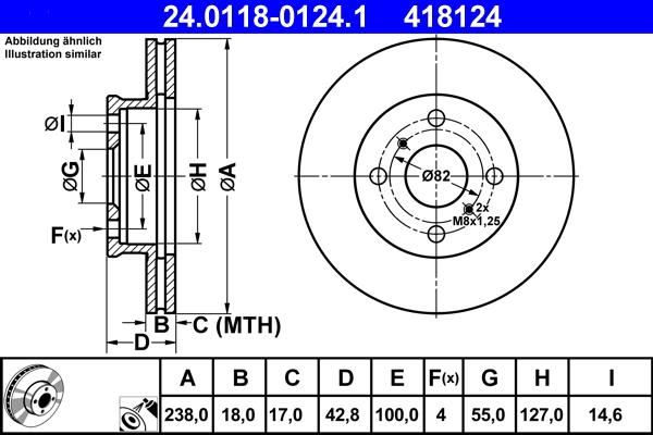 ATE 24.0118-0124.1 - Тормозной диск autosila-amz.com