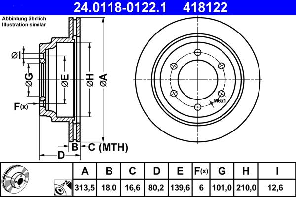 ATE 24.0118-0122.1 - Тормозной диск autosila-amz.com
