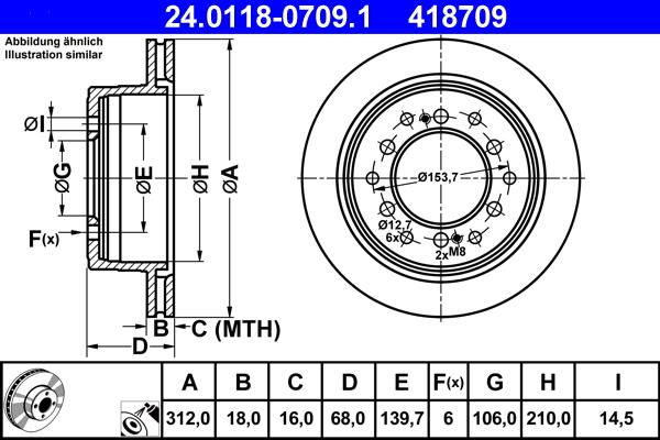 ATE 24.0118-0709.1 - Тормозной диск autosila-amz.com