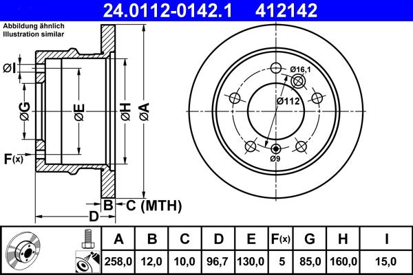 ATE 24.0112-0142.1 - Тормозной диск autosila-amz.com