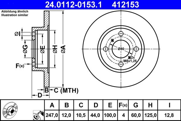 ATE 24.0112-0153.1 - Тормозной диск autosila-amz.com