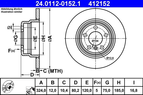 ATE 24.0112-0152.1 - Тормозной диск autosila-amz.com