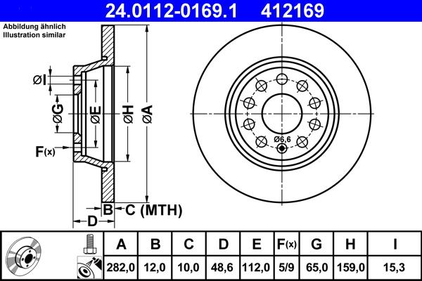 ATE 24.0112-0169.1 - Тормозной диск autosila-amz.com