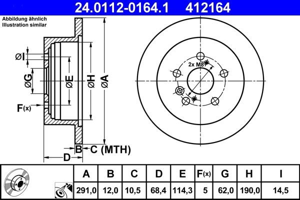 ATE 24.0112-0164.1 - Тормозной диск autosila-amz.com