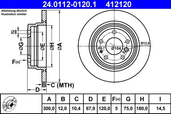 ATE 24.0112-0120.1 - Тормозной диск autosila-amz.com