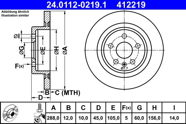 ATE 24.0112-0219.1 - Тормозной диск autosila-amz.com