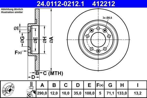 ATE 24.0112-0212.1 - Тормозной диск autosila-amz.com