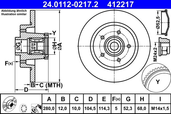 ATE 24.0112-0217.2 - Тормозной диск autosila-amz.com