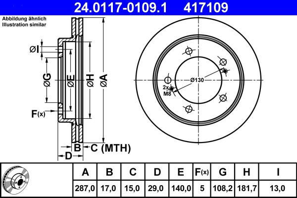 ATE 24.0117-0109.1 - Тормозной диск autosila-amz.com