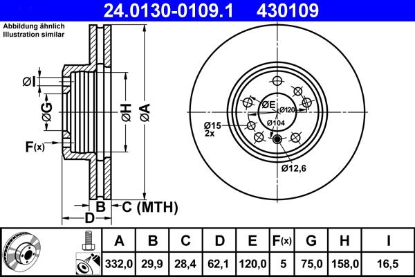 ATE 24.0130-0109.1 - Тормозной диск autosila-amz.com