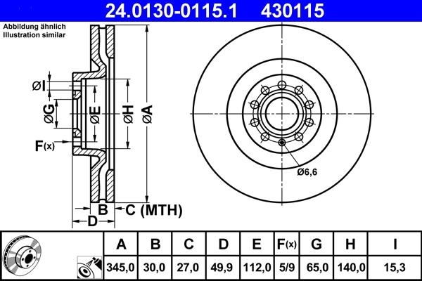 ATE 24.0130-0115.1 - Тормозной диск autosila-amz.com