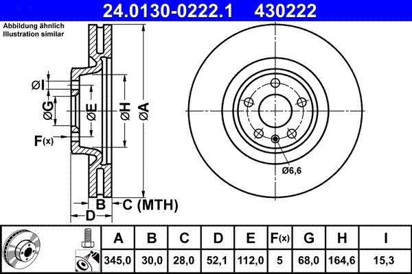 ATE 24.0130-0222.1 - Тормозной диск autosila-amz.com