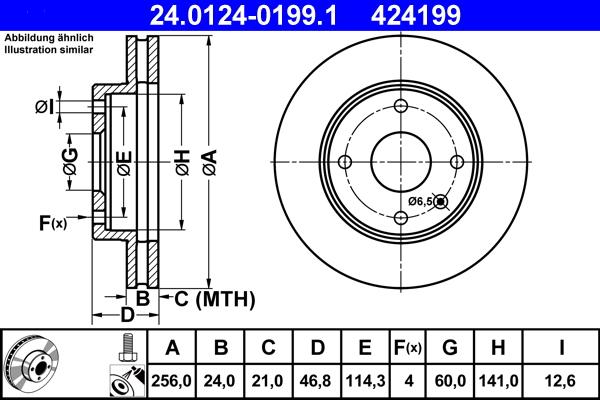 ATE 24.0124-0199.1 - Тормозной диск autosila-amz.com