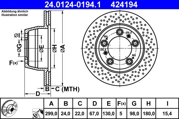 ATE 24.0124-0194.1 - Тормозной диск autosila-amz.com