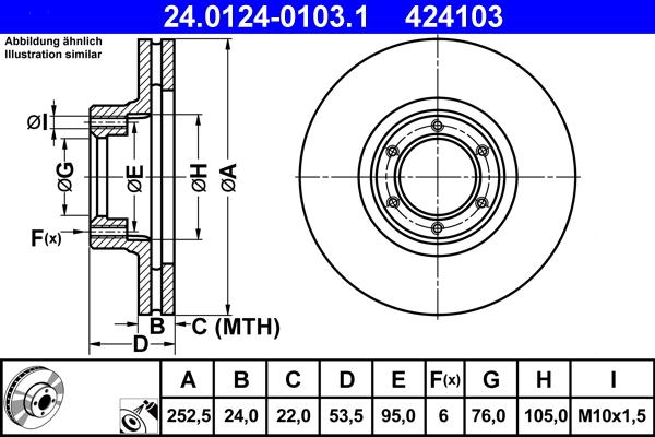 ATE 24.0124-0103.1 - Тормозной диск autosila-amz.com