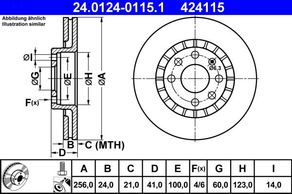 ATE 24.0124-0115.1 - Тормозной диск autosila-amz.com
