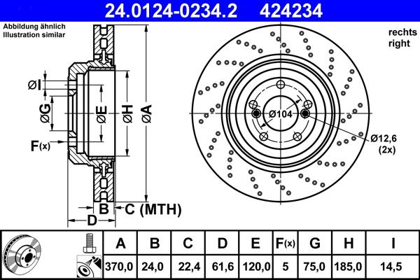 ATE 24.0124-0234.2 - Тормозной диск autosila-amz.com